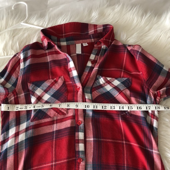 NWOT BP long sleeve Brit Nova Pattern Shirt Red - Picture 7 of 7